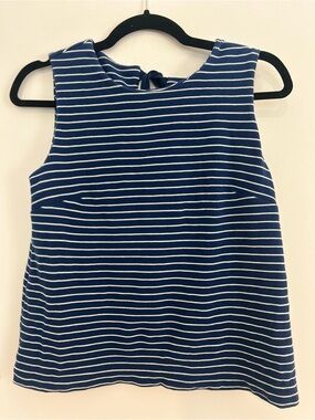 Banana Republic Blue White Striped Sleeveless Tie Back Tank Top XS